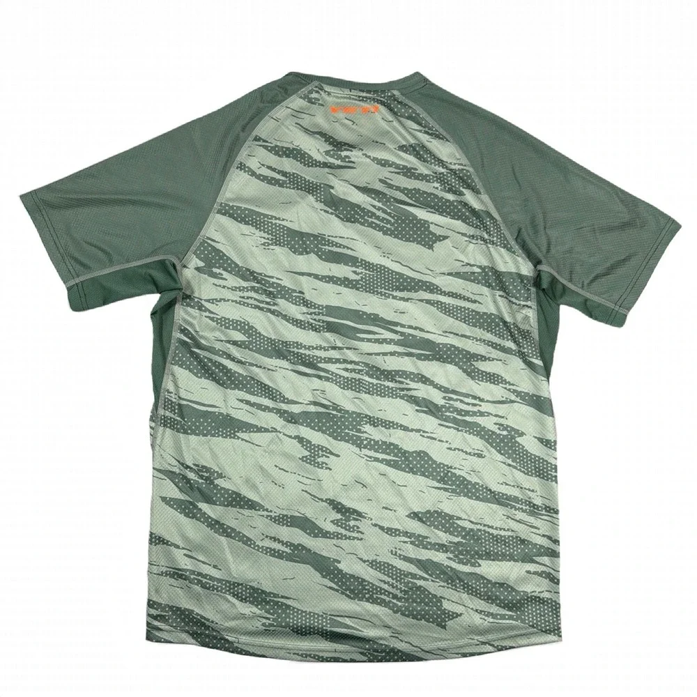 Yeti Cycles MTB Jersey Mens Large Sage Green Tiger Stripe Camo Trail Cycling Tee - Picture 5 of 12